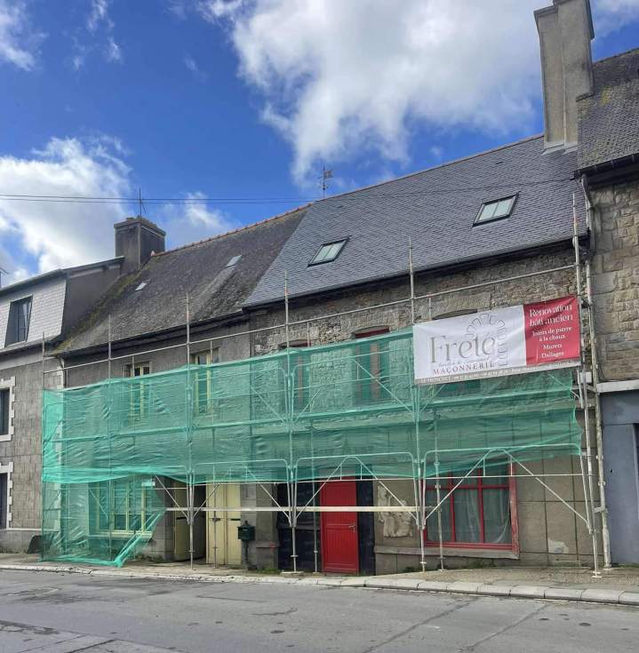 Rénovation mur extérieur d'un bâtiment ancien Dol-de-Bretagne